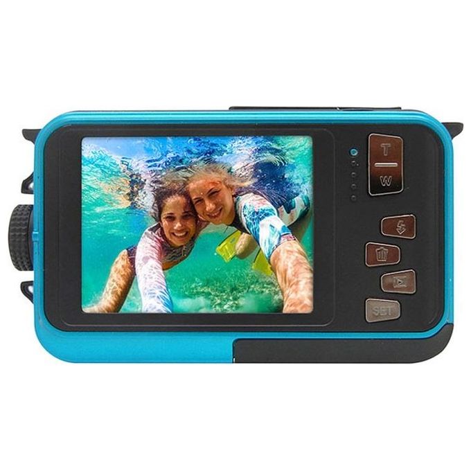 Easypix 20154 GoXtreme Reef Fotocamera per Sport d'Azione 24 MP Full HD Impermeabile fino a 3m Schermo 2.7'' Batteria Ricaricabile colore Blu