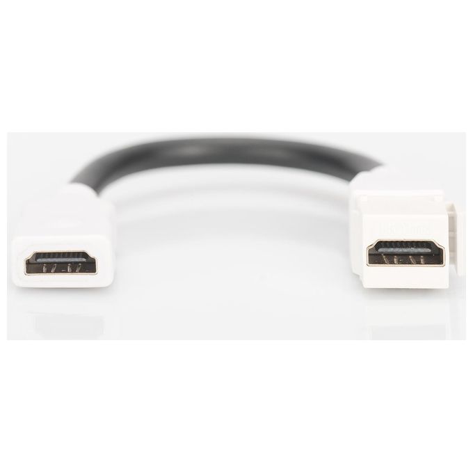 Digitus Modulo Keystone Hdmi Femmina-Femmina con Cavo 12cm per Placche a Muro o Pannelli Patch