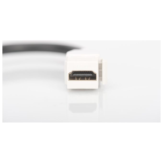 Digitus Modulo Keystone Hdmi Femmina-Femmina con Cavo 12cm per Placche a Muro o Pannelli Patch