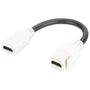 Digitus Modulo Keystone Hdmi Femmina-Femmina con Cavo 12cm per Placche a Muro o Pannelli Patch