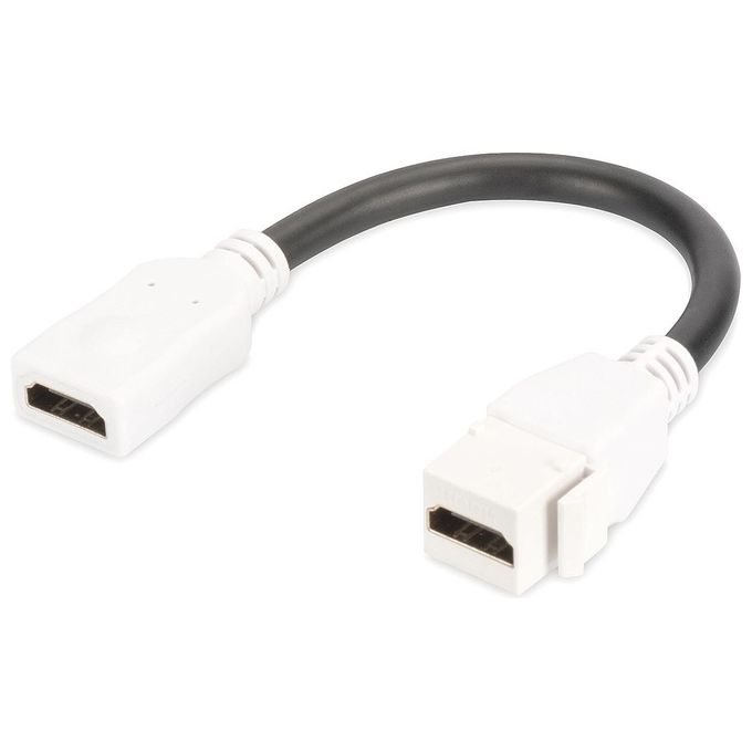 Digitus Modulo Keystone Hdmi Femmina-Femmina con Cavo 12cm per Placche a Muro o Pannelli Patch