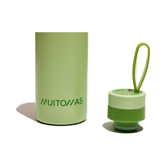 Muitomas WBOTTLELC500GN – Borraccia Termica 500 ml, Acciaio Inox, Doppia Parete sotto Vuoto, 24h freddo - 12h caldo, colore Verde Salvia