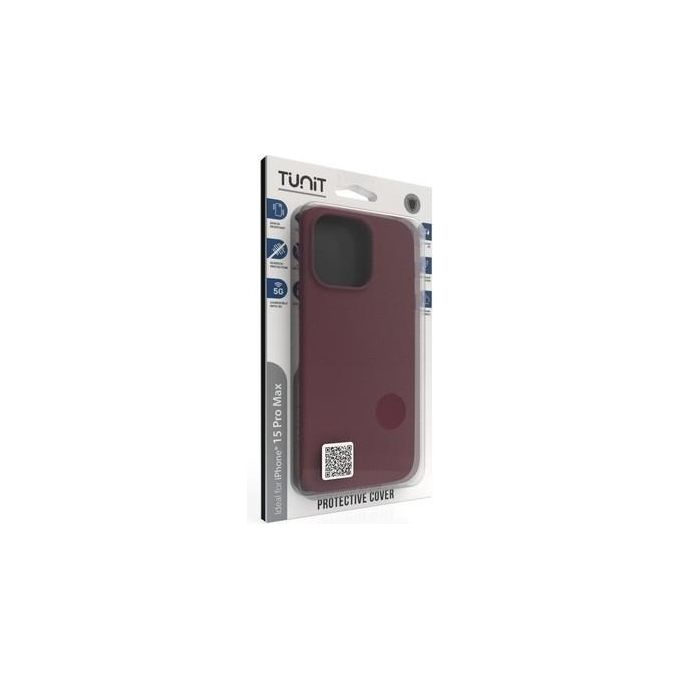 Tunit Cover in Silicone MagSafe Compatible con iPhone 15 Pro Max Plum