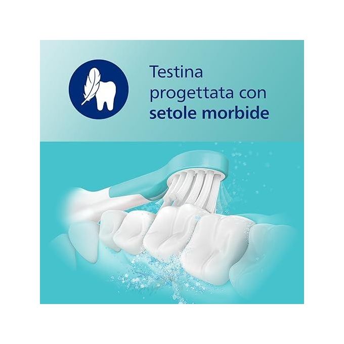 Philips HX6322-04 Sonicare for Kids Spazzolino Elettrico Sonico Ricaricabile con App Bianco