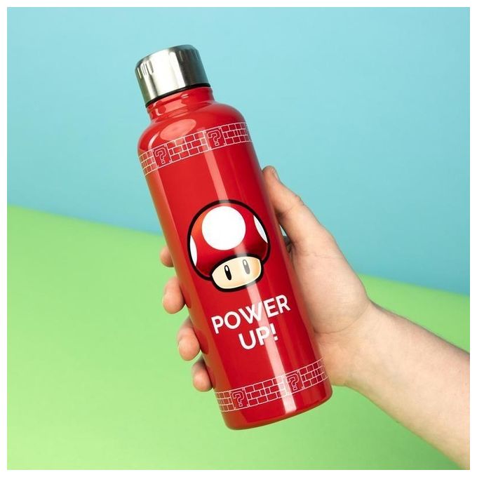 Paladone Nintendo Super Mario Power Up Water Bottle Bottiglia