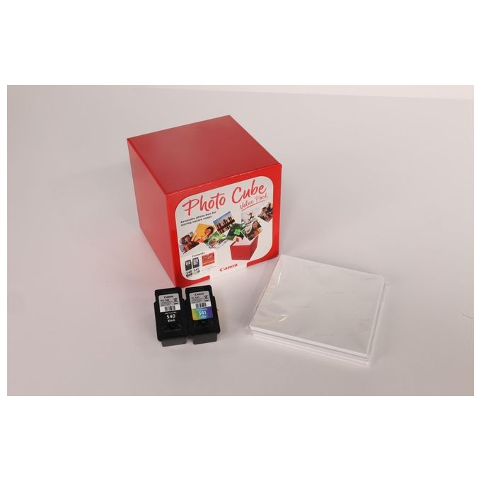 Canon 5225B012 Photo Cube Cartucce d'inchiostro Originali PG-540 Nero CL-541 Colore e Carta Fotografica 5x5 pollici Glossy II 40 fogli colore Nero