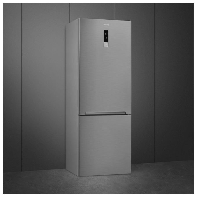 Smeg FC48XDNE Frigorifero Combinato 481 L 192 cm Classe E 41 dB No Frost Total Inverter Display LED colore Inox