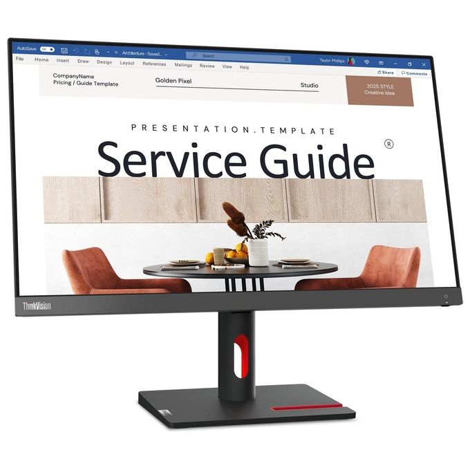Lenovo 63DEKAT3EU ThinkVision S24i-30 Monitor PC IPS 23.8'' Full HD 1920x1080 100Hz 4ms colore Nero