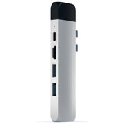 Satechi Hub Dock Type C Multiporta in Alluminio con Ethernet Silver