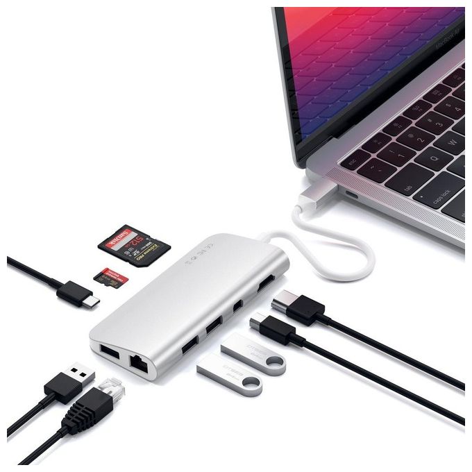 Satechi Adattatore Type C Multiporta in Alluminio con 4K Hdmi Silver