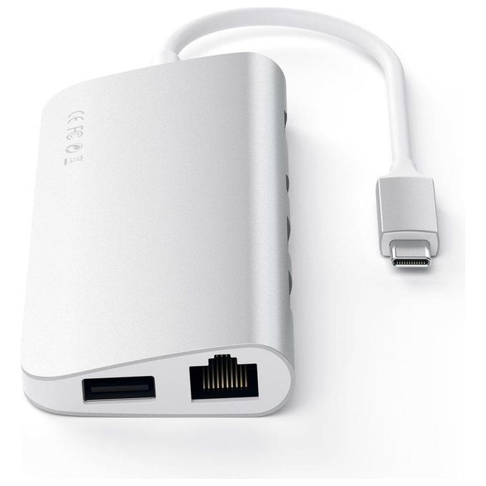 Satechi Adattatore Type C Multiporta in Alluminio con 4K Hdmi Silver