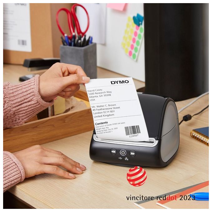 Dymo 2112725 LabelWriter 5XL Stampante di Etichette Termica Diretta 300x300 dpi 53 etichette-min USB colore Nero