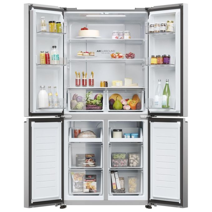Haier HCR3818ENMM Cube 83 Serie 3 Frigorifero Multidoor 467 L 181 cm Classe E 35 dB Total No Frost 4 Porte colore Platino Inox