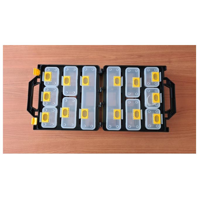 Link Valigetta 12 Compartimenti Estraibili per Attrezzi Minutera 30x28x15cm