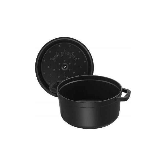 Staub La Cocotte 20cm rund, nero, ghisa