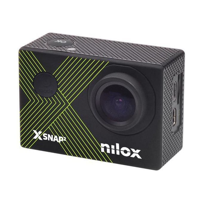 Nilox S0458598 X-SNAP2 Action Cam 4K WiFi Impermeabile 30m Display 2'' Foto 16MP Sensore CMOS colore Nero