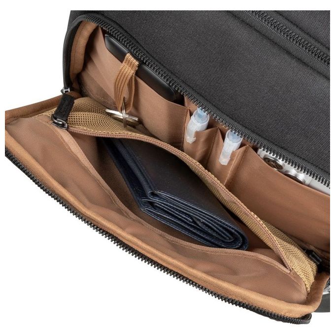 Rivacase 8164 BLACK Zaino per laptop ECO 17.3'' con tasca tablet e cinghia trolley colore Nero