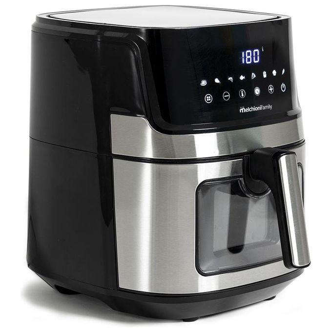 Melchioni 118340033 Friggitrice ad aria 6,5 L 1600 W Wifi Alexa Google colore Nero