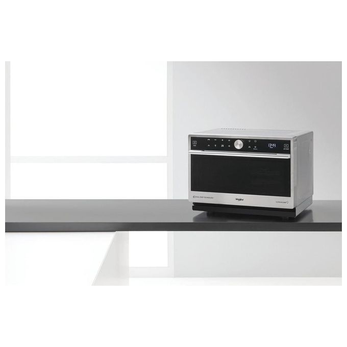 Whirlpool MWSC 9133 SX Supreme Chef Forno a microonde Combinato 33 L 1000 W Grill Vapore Crisp 6° SENSO colore Acciaio Inossidabile