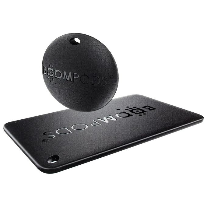 BOOMPODS TAGBUN Boomtag and Card Bundle Localizzatore Intelligente Compatibile con Apple Find My Batteria Fino a 3 Anni Plastica Sostenibile colore Nero