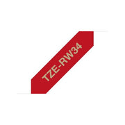 Brother TZE-RW34 Nastro per Etichettatrice Oro su Rosso