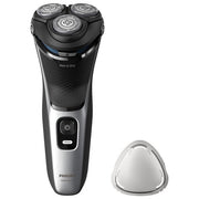 Philips S3143-00 Shaver 3000 Series Rasoio elettrico rotativo Wet Dry 3 testine autonomia 60 min colore Nero Argento