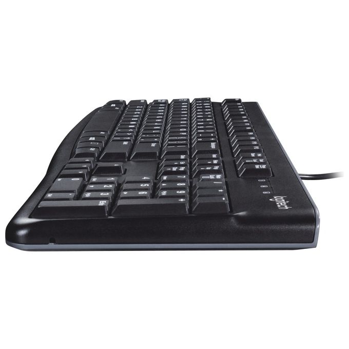 Logitech K120 Tastiera Full-size USB per PC Ufficio QWERTY Nero Ergonomica