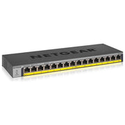 Netgear GS116LP Switch 16 x 10-100-1000 PoE+ Desktop Montabile su Rack o Montaggio a Parete PoE+ 76W Alimentazione CC