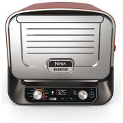 Ninja OO101EU Forno Elettrico da Esterno e Affumicatore 8 Programmi di Cottura Potenza 2400 W Temperatura Max 370 °C (45.7x54.6x38 cm) colore Inox-Rosso