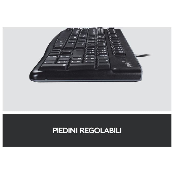 Logitech tastiera retail k120 usb nera