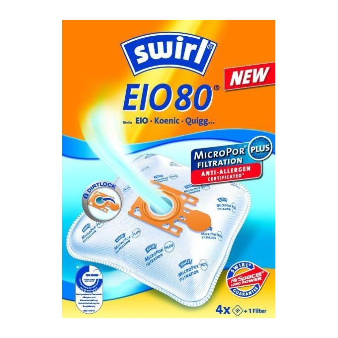 Swirl EIO 80 MP Plus AirSpace Sacchetti per Aspirapolvere