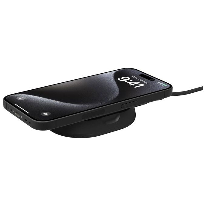 Belkin WIA008BTBK Supporto di Ricarica Wireless Qi2 15W Convertibile con Cavo USB-C 1,5 m colore Nero