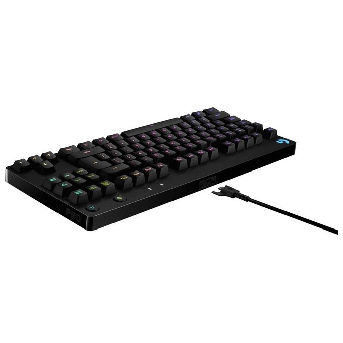 Logitech G 920-010592 PRO Tastiera Gaming Meccanica TKL Switch GX Blue RGB QWERTY USB Cavo Rimovibile colore Nero