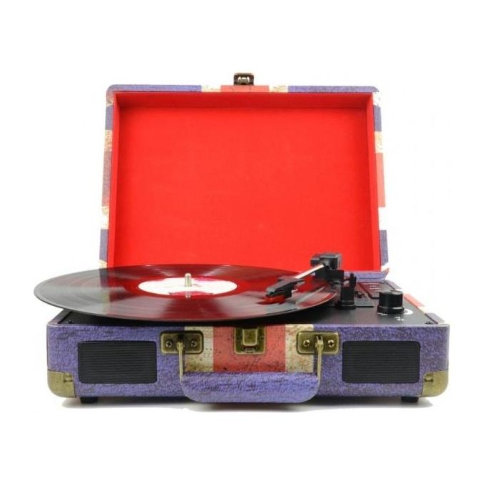 New Majestic TT-43 BT-USB-SD-AX Giradischi con Trasmissione a Cinghia Blu Uk Flag