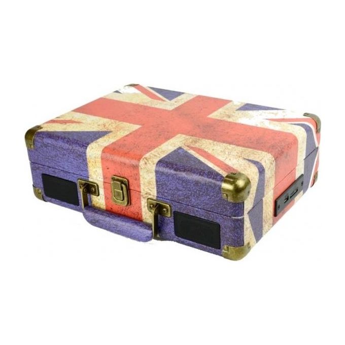 New Majestic TT-43 BT-USB-SD-AX Giradischi con Trasmissione a Cinghia Blu Uk Flag