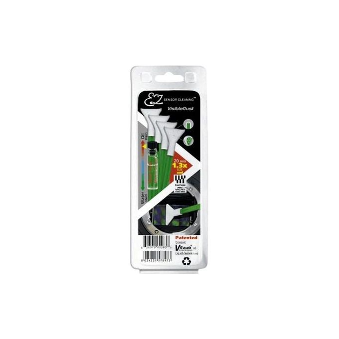 VisibleDust VT 70040 Kit di Pulizia per Sensori Pulizia di Sensori di Fotocamere Digitali 1,15 ml Tamponi MXD-100 colore Verde
