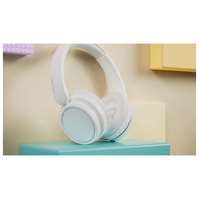 Philips TAH5209WT Serie 5000 Cuffie On-Ear Wireless Bluetooth 5.3 65h Driver 40mm Ricarica USB-C colore Bianco