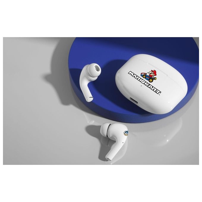 OTL Technologies MK0965 Mario Kart Auricolari TWS Bluetooth 5.0 Touch Control USB Type-C autonomia 6h colore Bianco