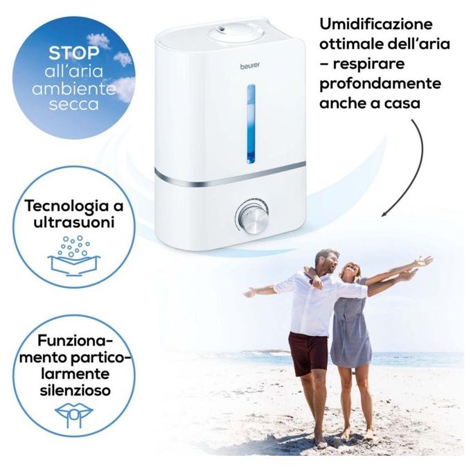 Beurer Umidificatore 4 Litri 25W ad Ultrasuoni