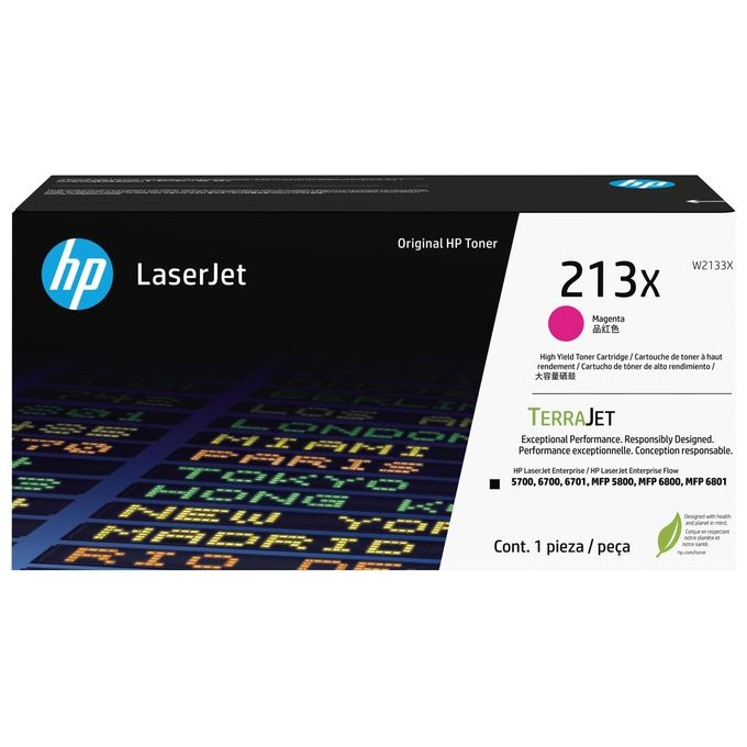 HP W2133X Cartuccia Toner Originale Magenta ad Alta Capacita' Resa 6000 Pagine colore Magenta
