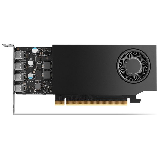 PNY VCNRTXA1000-SB RTX A1000 Scheda Grafica 8 GB GDDR6 PCI Express x8 4.0 4 Mini DisplayPort Risoluzione 7680 x 4320 Pixel colore Nero