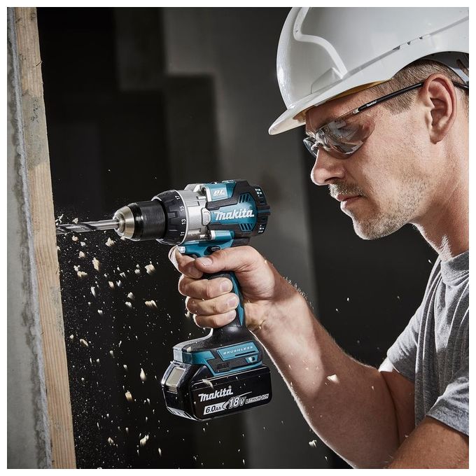 Makita DHP489RTJ LXT Trapano Avvitatore con Percussione Brushless 18V 110Nm 1800 rpm colore Nero Blu