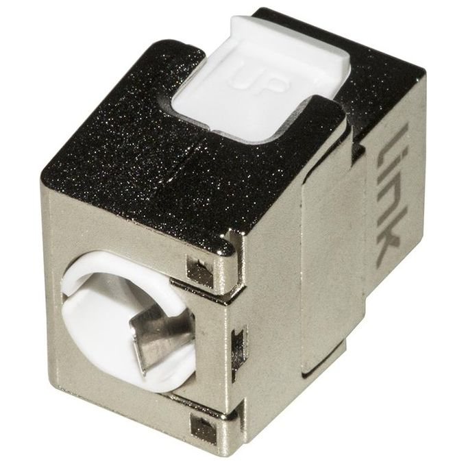Link Presa Rete Keystone Jack Rj45 Categoria 6 Schermata Tooless Contatti Dorati 50 Micron