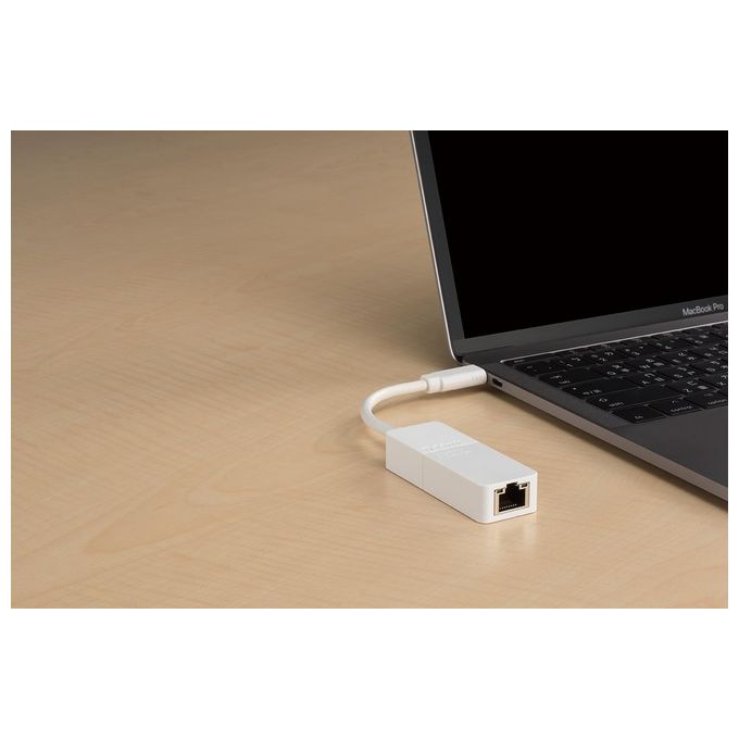 D-Link, Adattatore USB-C a Gigabit Ethernet, DUB-E130, 1000 Mbit-s, Bianco