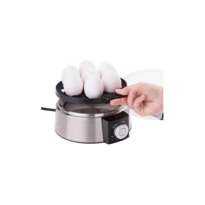 Cloer 6070 Cuociuova elettrico 7 uova 435 W cottura alla coque mantenimento calore colore Nero Argento