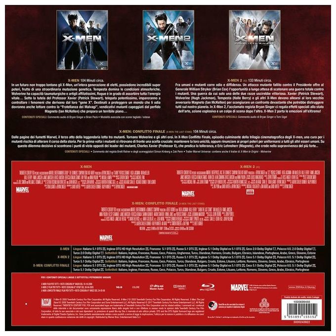 X - Men Conflitto Finale Trilogy - Vinyl Edition Blu-Ray