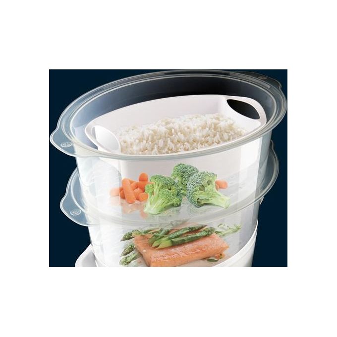 Taurus 968116000 Salutecook Cuociriso Vaporiera 2 Cestelli 6 L 800 W colore Bianco