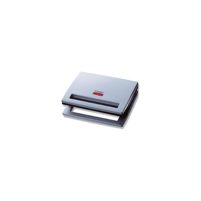 Cloer 6219 Tostiera per Sandwich 900 W Piastra Antiaderente Indicazione Ottica di Fine Cottura colore Acciaio Silver Grigio