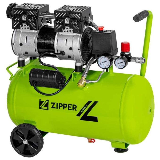 Zipper ZI-COM24SI Compressore d'Aria 24 L 750 W 8 bar colore Nero Verde chiaro