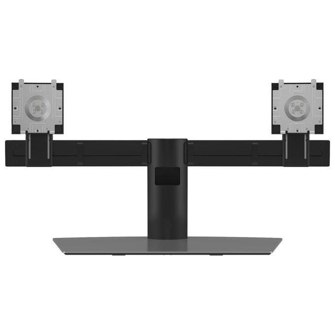 Dell MDS19 Supporto Monitor Doppio da Scrivania per Schermi 19'' 27'' VESA 100x100 mm Regolabile colore Alluminio Nero